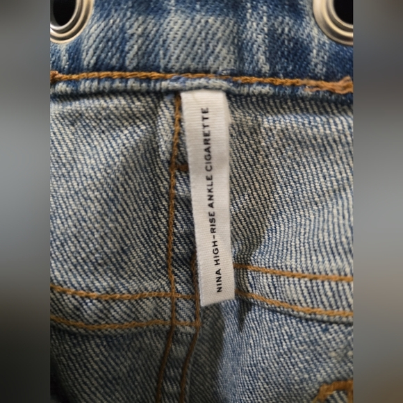 rag & bone Nina Ankle Cigarette Jeans in Worn Snake 32 Straight Leg Ankle Denim - Picture 8 of 13